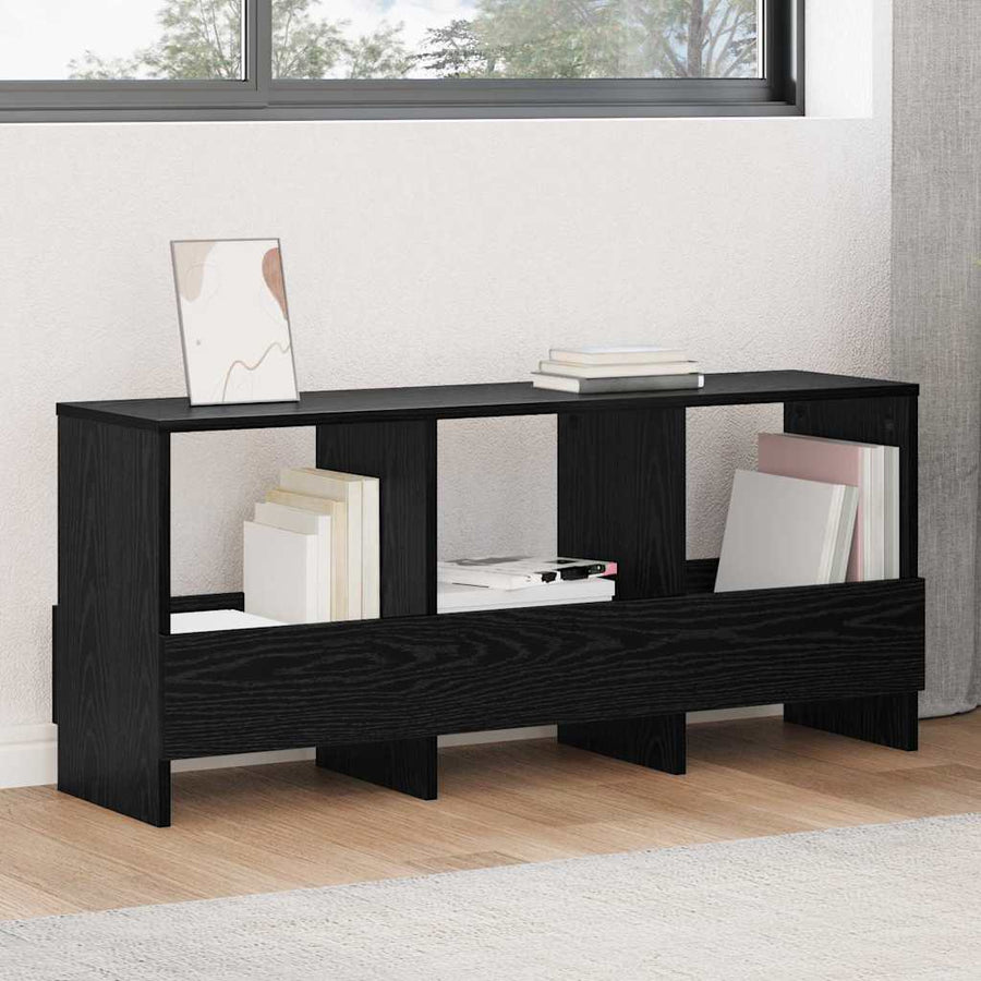 Tijdschrift Rek Zwart Eiken 102 x 30 x 45 cm