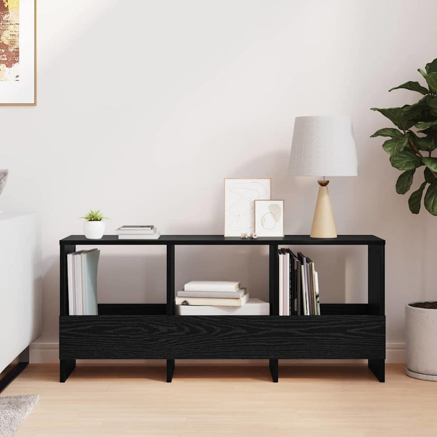 Tijdschrift Rek Zwart Eiken 102 x 30 x 45 cm