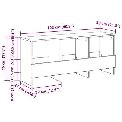 Tijdschrift Rek Sonoma Eiken 102 x 30 x 45 cm