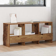 Opbergbank met tijdschriftenrek 102x30x45 cm oudhout