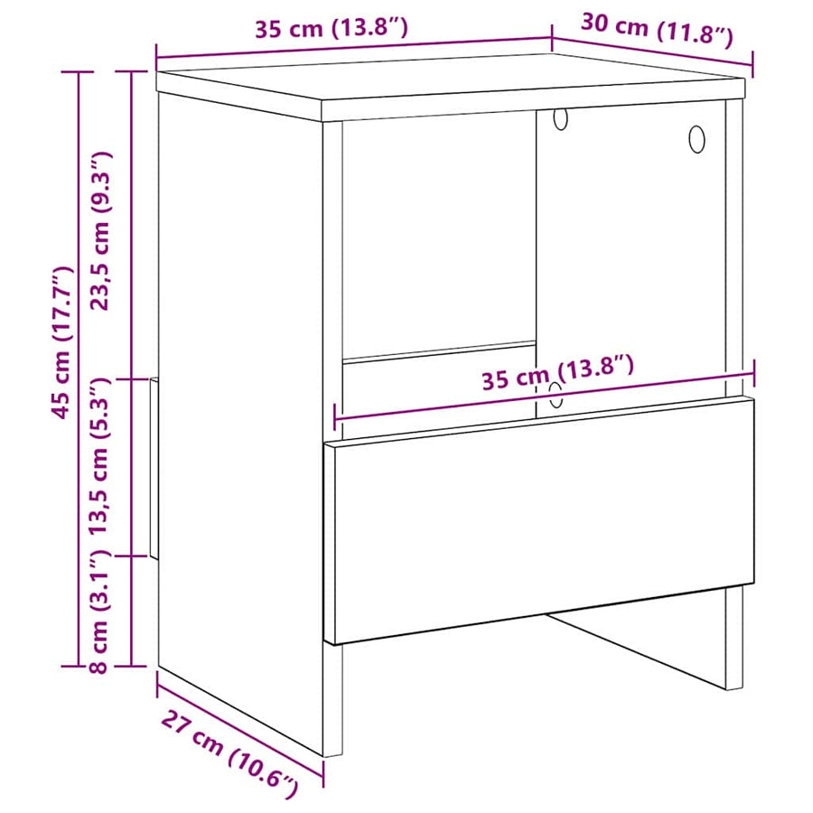 Tijdschrift Rek Wit 35 x 30 x 45 cm