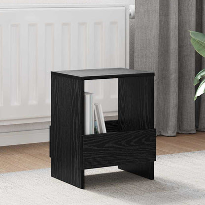 Tijdschrift Rek Zwart Eiken 35 x 30 x 45 cm