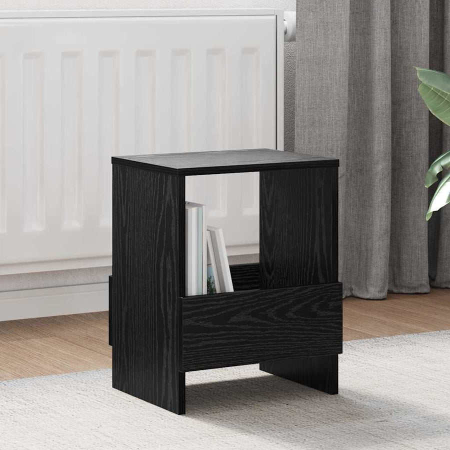 Tijdschrift Rek Zwart Eiken 35 x 30 x 45 cm