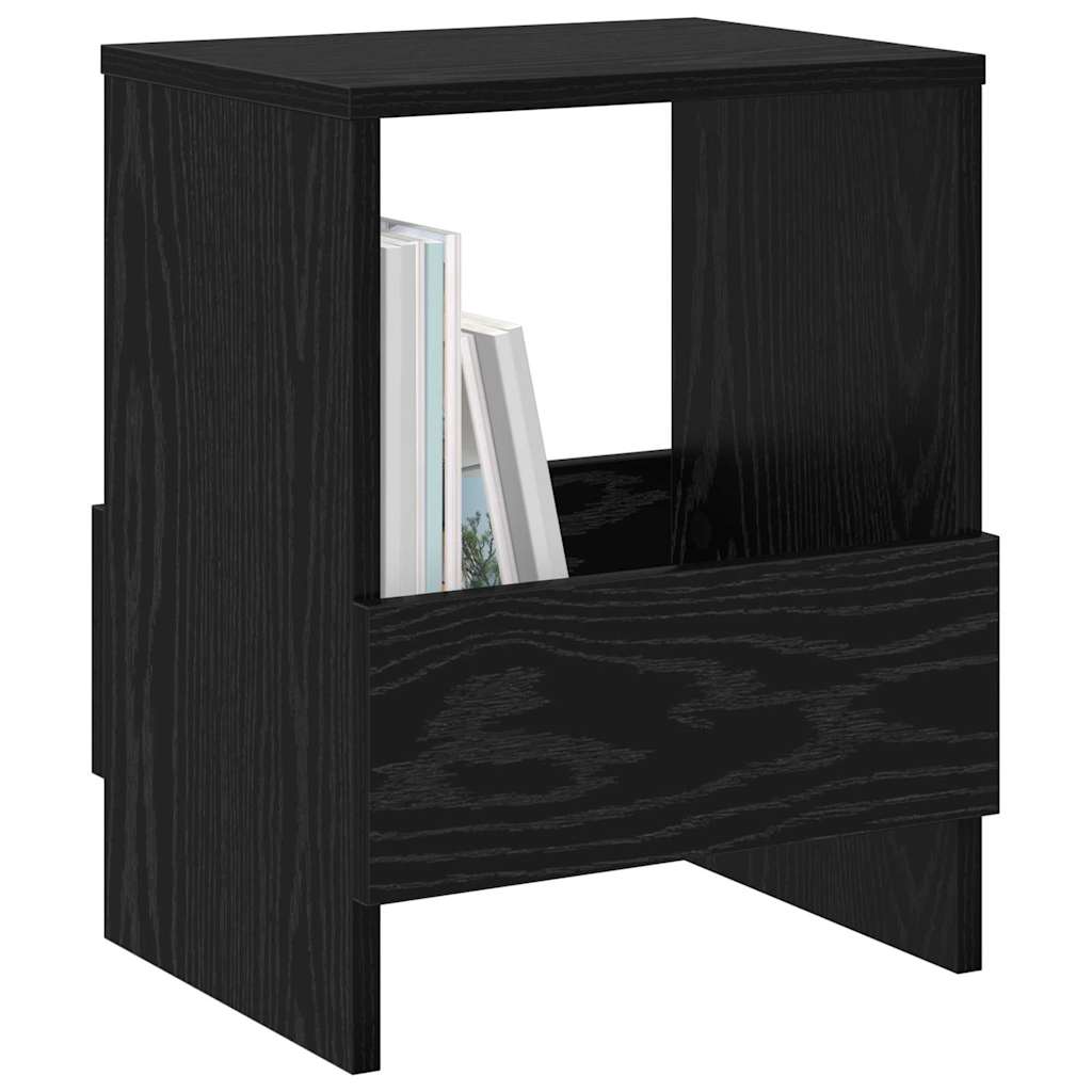 Tijdschrift Rek Zwart Eiken 35 x 30 x 45 cm
