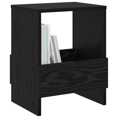 Tijdschrift Rek Zwart Eiken 35 x 30 x 45 cm