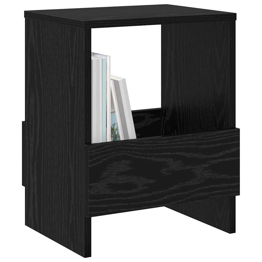 Tijdschrift Rek Zwart Eiken 35 x 30 x 45 cm