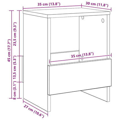 Tijdschrift Rek Zwart Eiken 35 x 30 x 45 cm