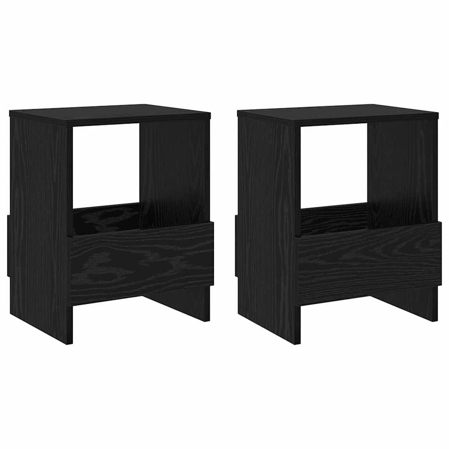 Tijdschrift Rek 2 pcs Zwart Eiken 35 x 30 x 45 cm