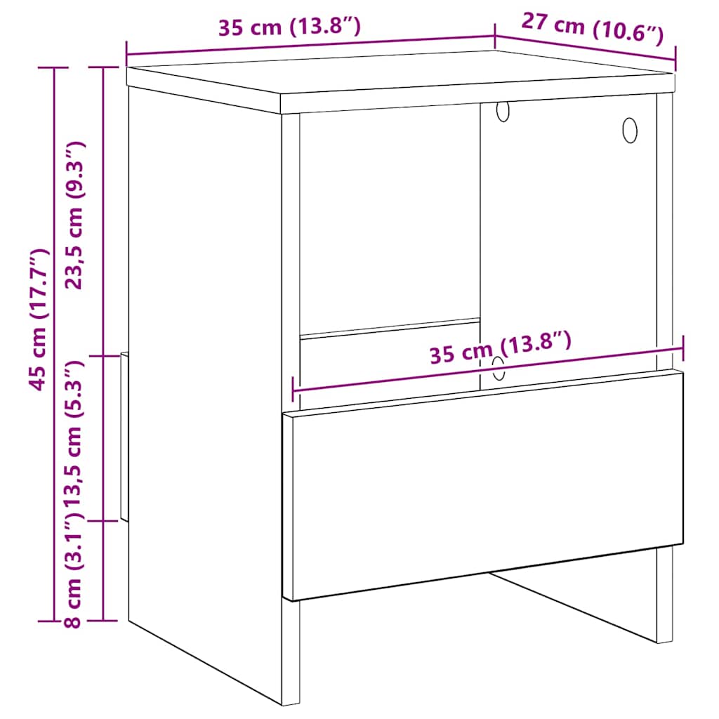 Tijdschrift Rek Beton Grijs 35 x 30 x 45 cm