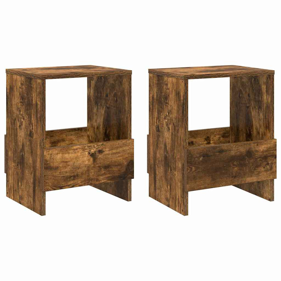 Tijdschrift Rek 2 pcs Gerookt eiken 35 x 30 x 45 cm