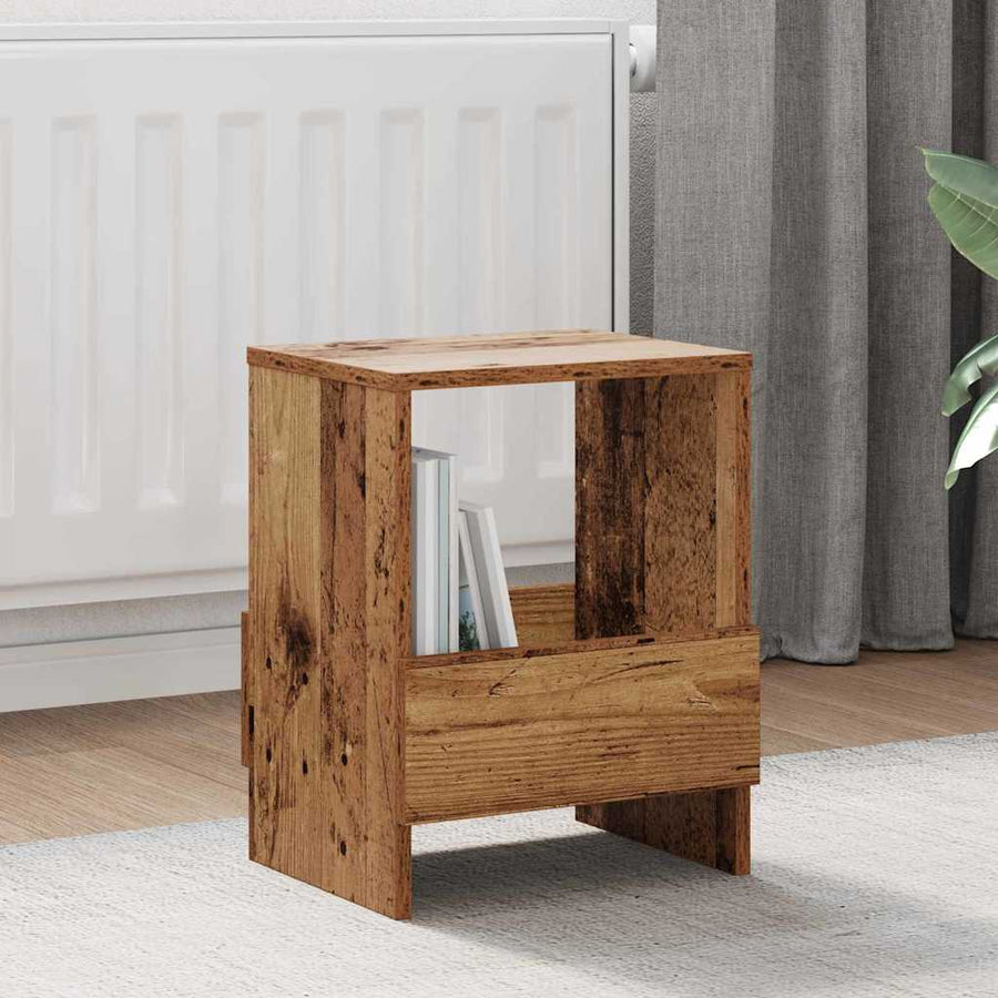 Tijdschrift Rek 2 pcs Oudhout 35 x 30 x 45 cm