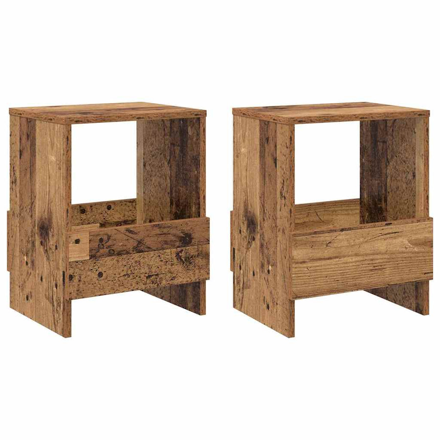 Tijdschrift Rek 2 pcs Oudhout 35 x 30 x 45 cm
