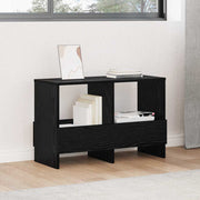 Tijdschriftenrek opbergbank 68,5x30x45 cm zwart eiken