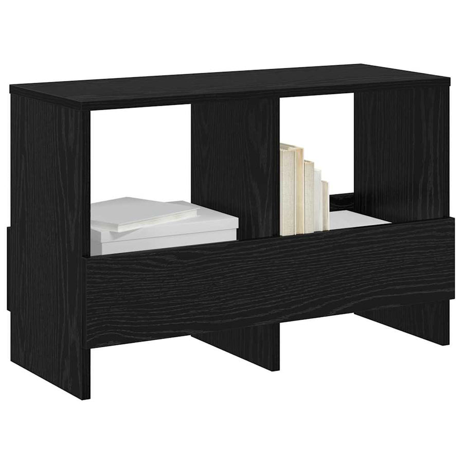 Tijdschrift Rek Zwart Eiken 68,5 x 30 x 45 cm