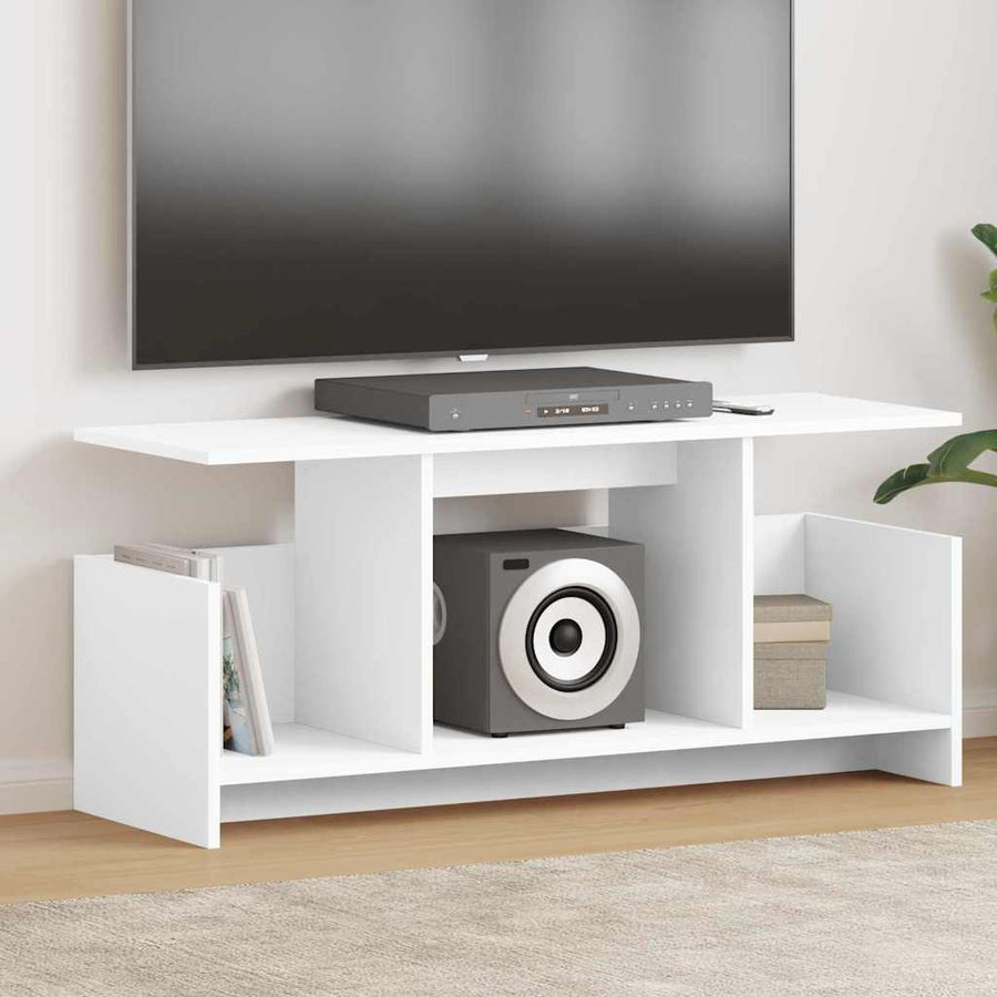 TV-standaard Wit 102 x 35 x 45 cm Bewerkt hout