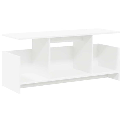 TV-standaard Wit 102 x 35 x 45 cm Bewerkt hout