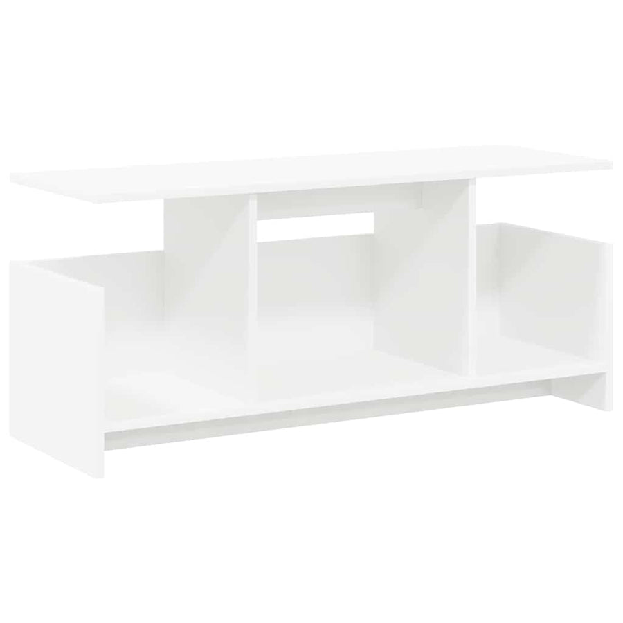 TV-standaard Wit 102 x 35 x 45 cm Bewerkt hout