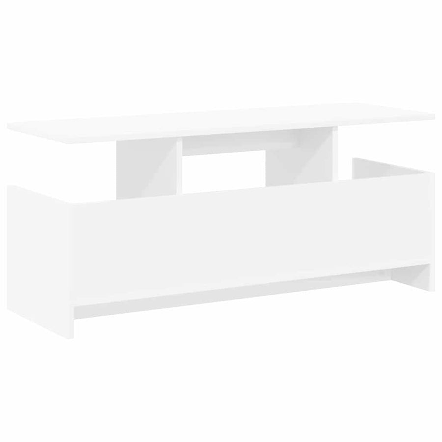 TV-standaard Wit 102 x 35 x 45 cm Bewerkt hout