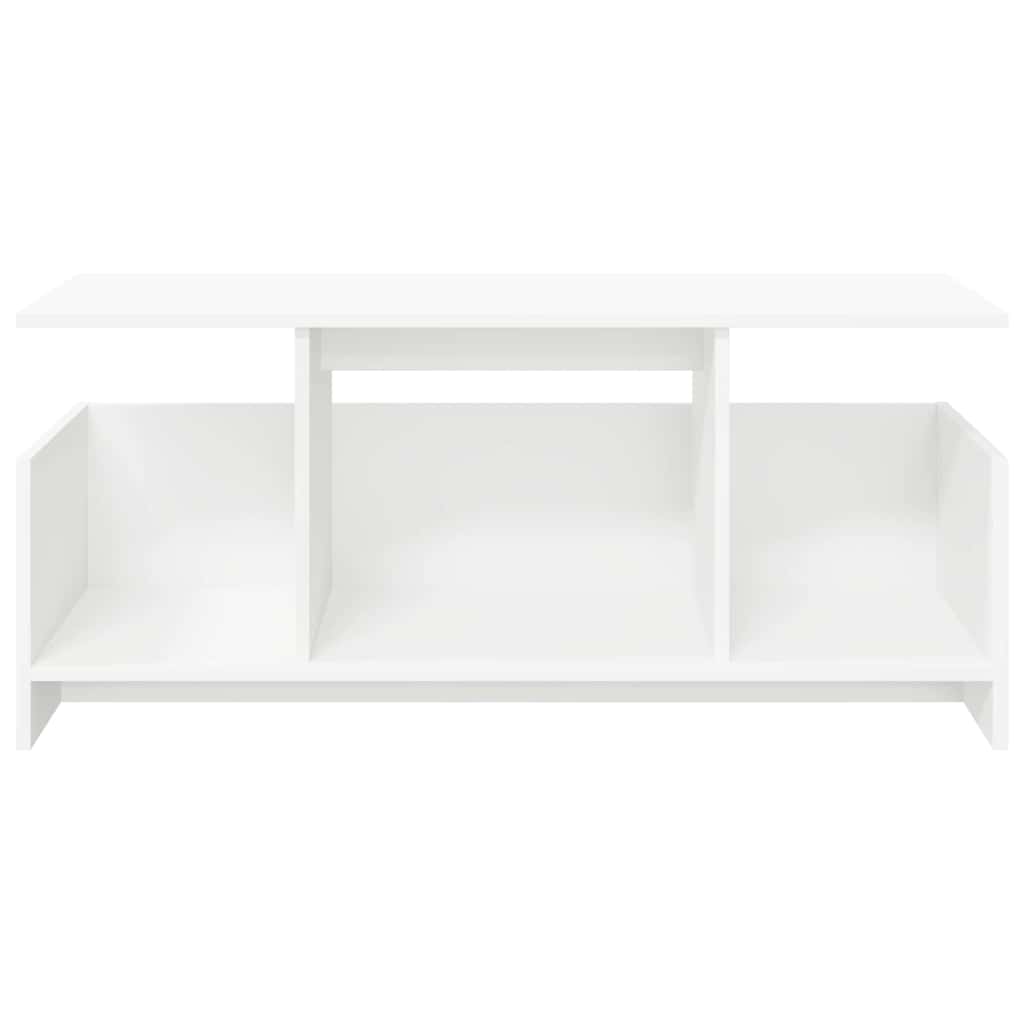 TV-standaard Wit 102 x 35 x 45 cm Bewerkt hout