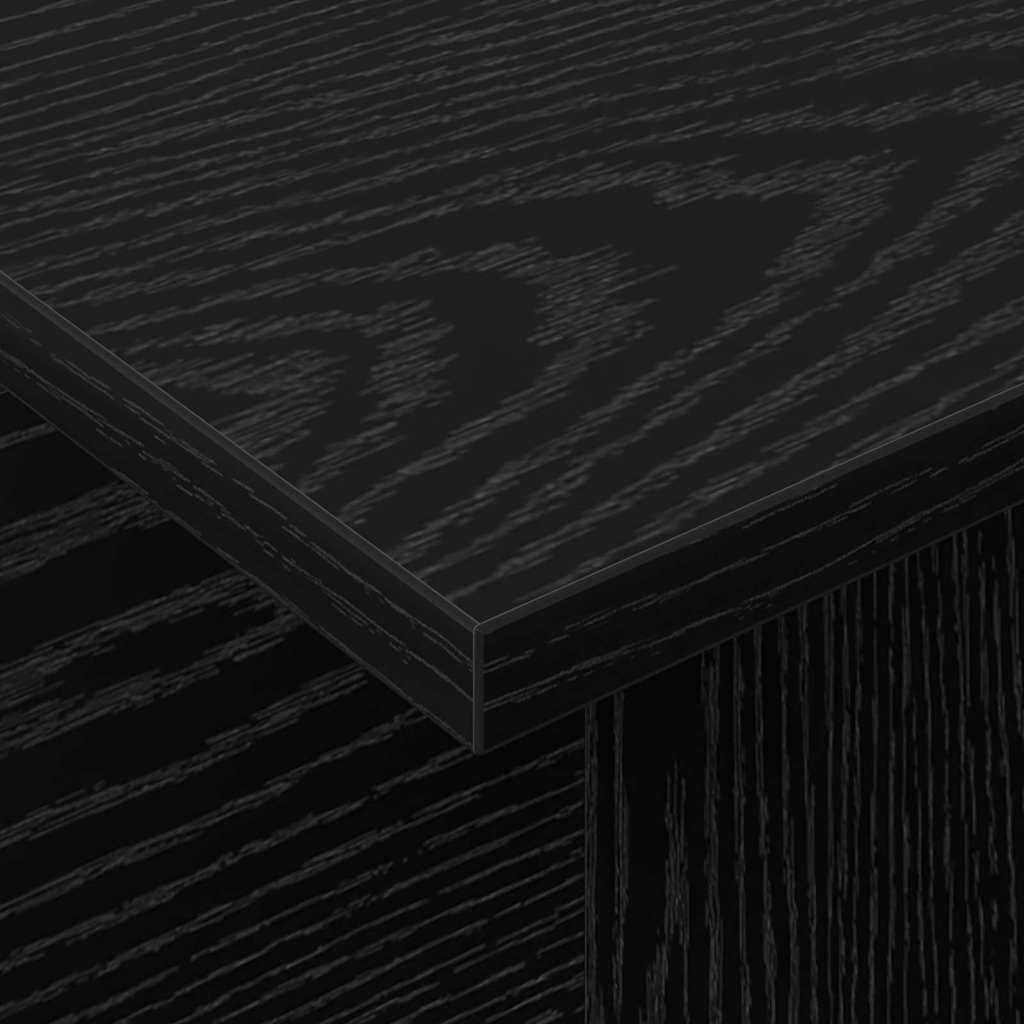 TV-standaard Zwart Eiken 102 x 35 x 45 cm Bewerkt hout