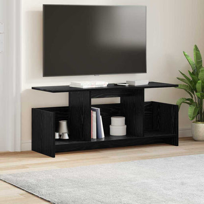 TV-standaard Zwart Eiken 102 x 35 x 45 cm Bewerkt hout