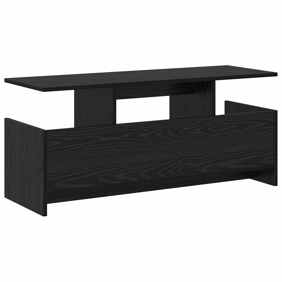 TV-standaard Zwart Eiken 102 x 35 x 45 cm Bewerkt hout