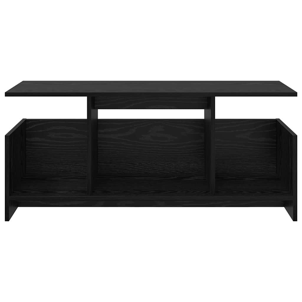 TV-standaard Zwart Eiken 102 x 35 x 45 cm Bewerkt hout