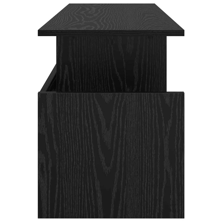 TV-standaard Zwart Eiken 102 x 35 x 45 cm Bewerkt hout