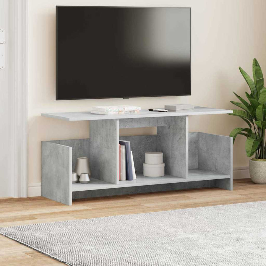 TV-standaard Beton Grijs 102 x 35 x 45 cm Bewerkt hout