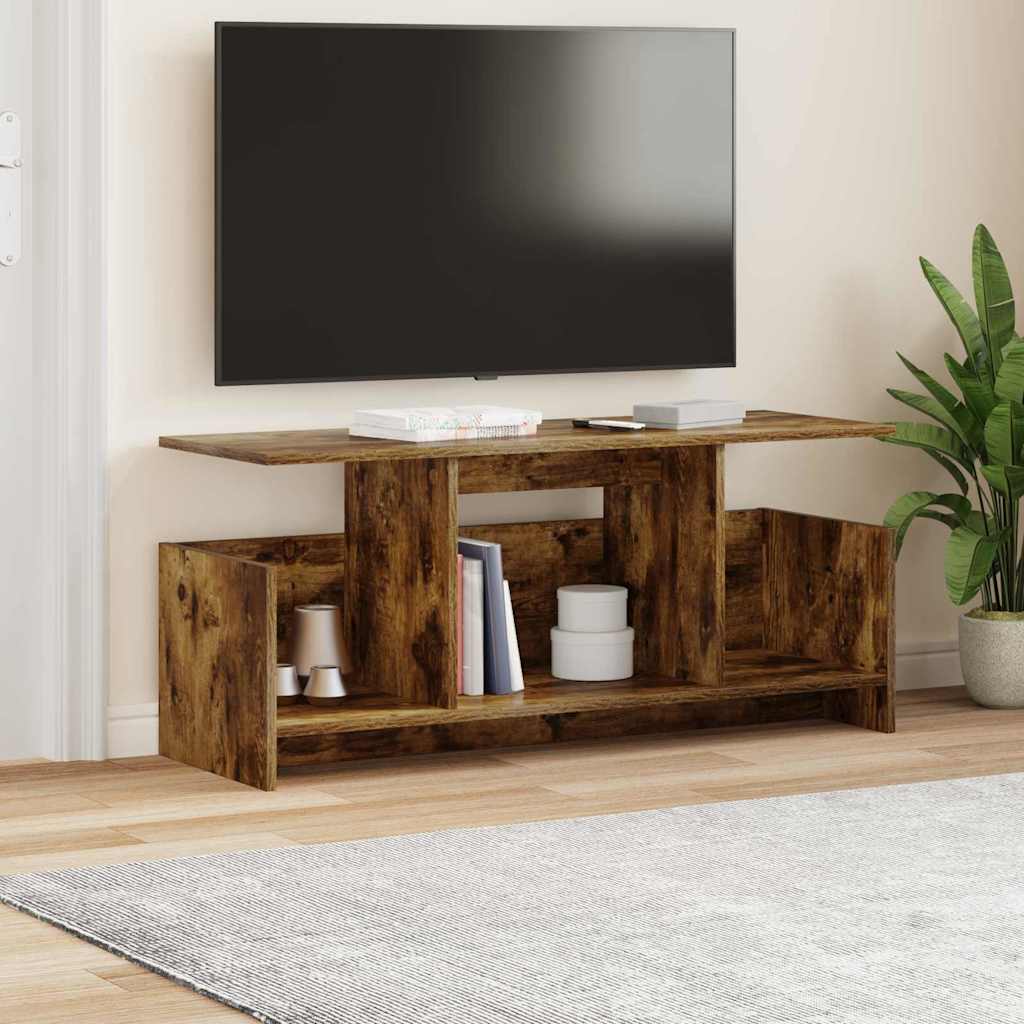 TV-standaard Gerookt eiken 102 x 35 x 45 cm Bewerkt hout