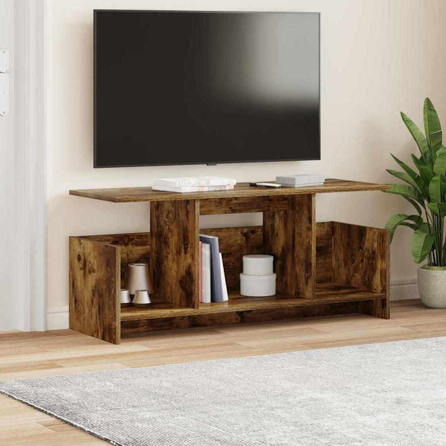 TV-standaard Gerookt eiken 102 x 35 x 45 cm Bewerkt hout