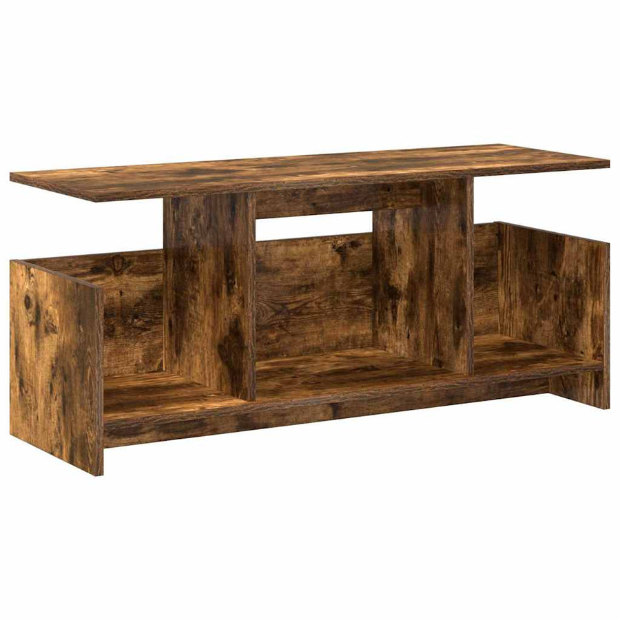 TV-standaard Gerookt eiken 102 x 35 x 45 cm Bewerkt hout