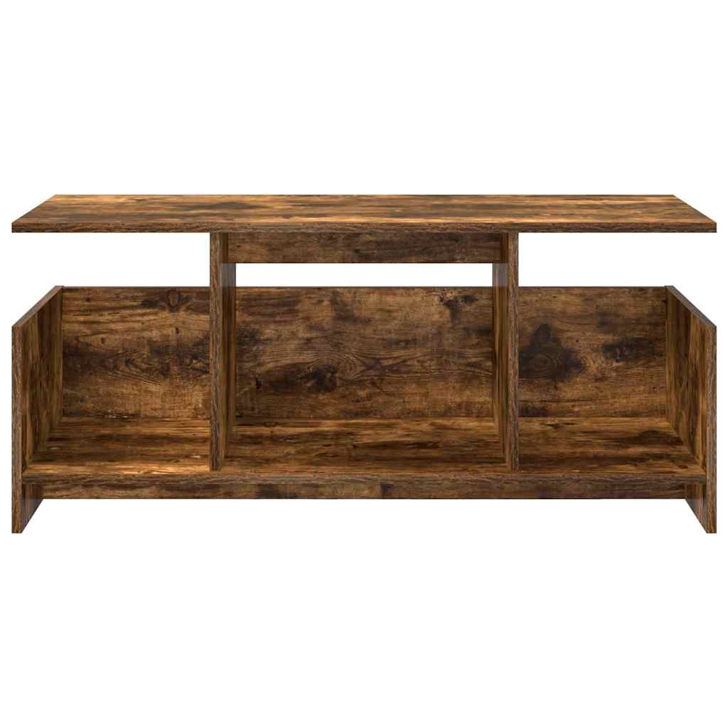 TV-standaard Gerookt eiken 102 x 35 x 45 cm Bewerkt hout