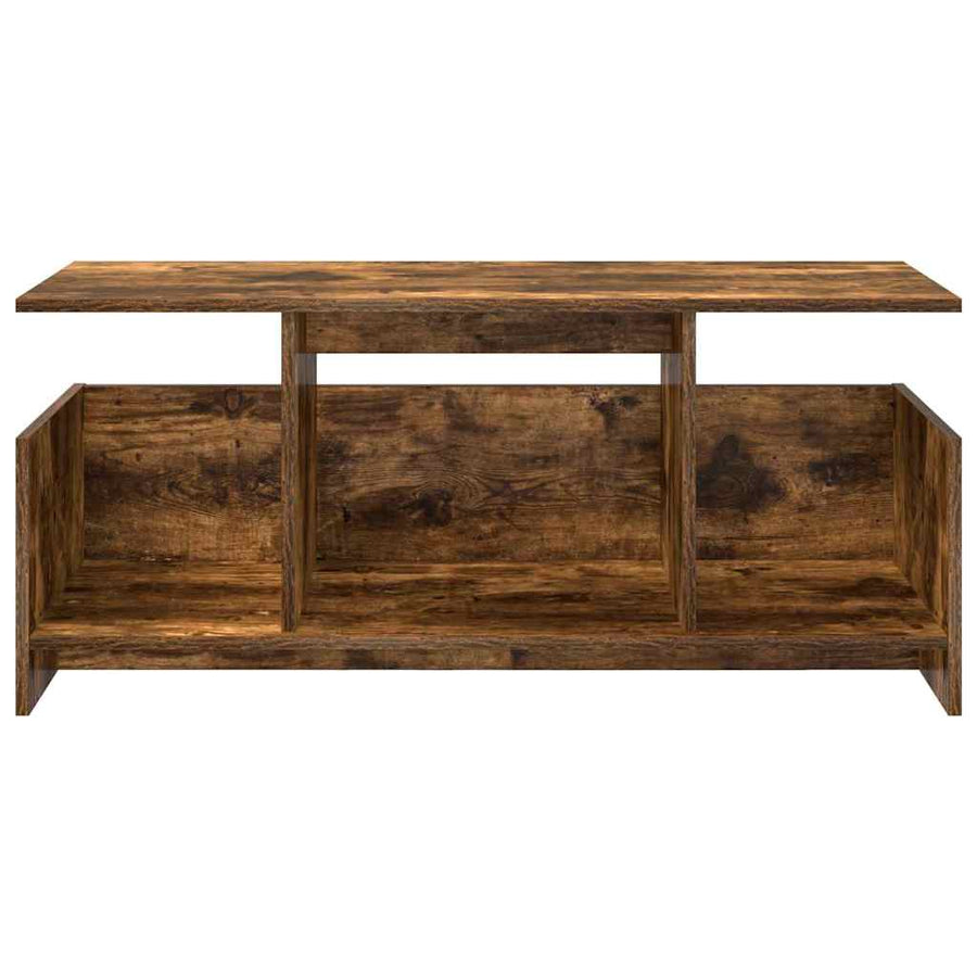 TV-standaard Gerookt eiken 102 x 35 x 45 cm Bewerkt hout