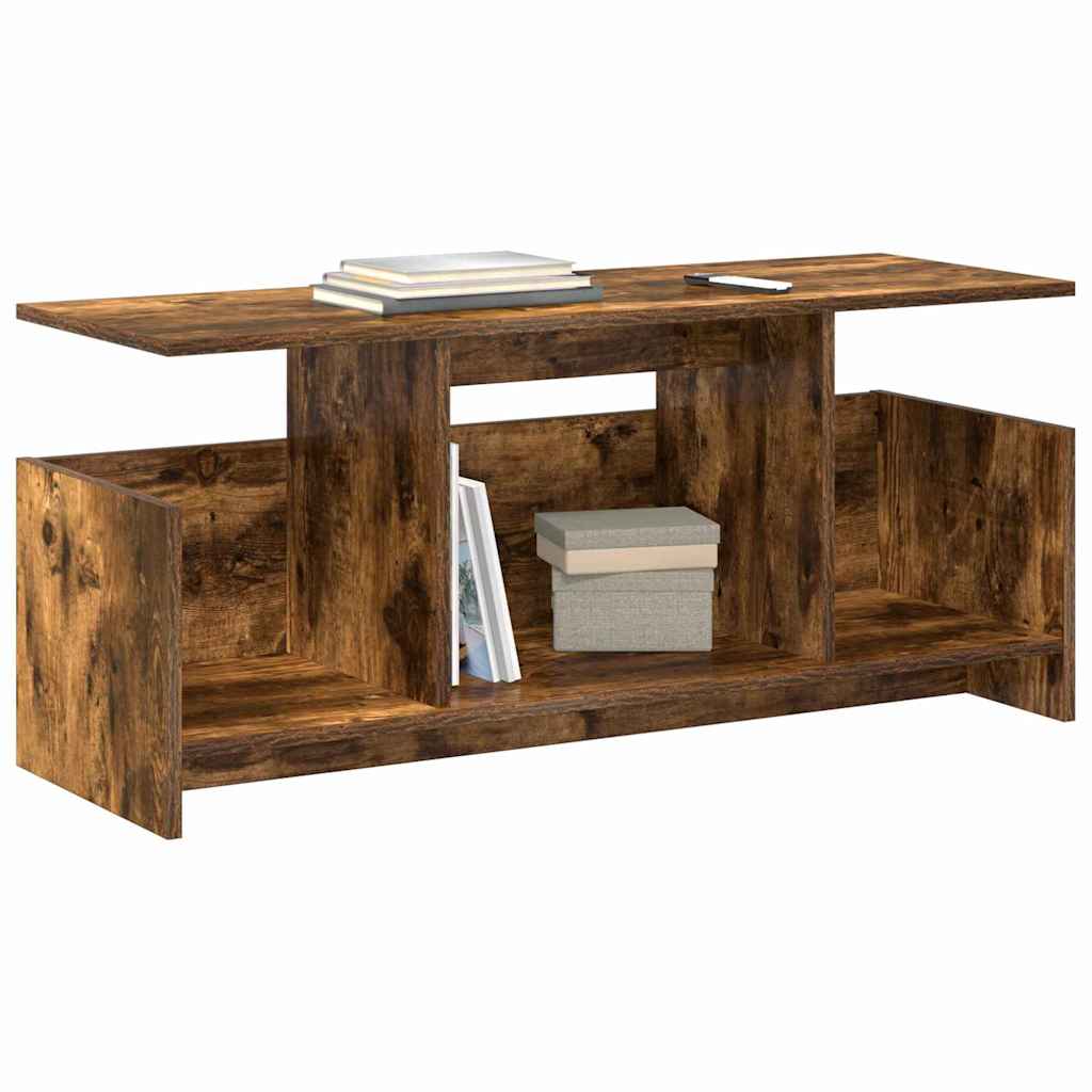 TV-standaard Gerookt eiken 102 x 35 x 45 cm Bewerkt hout
