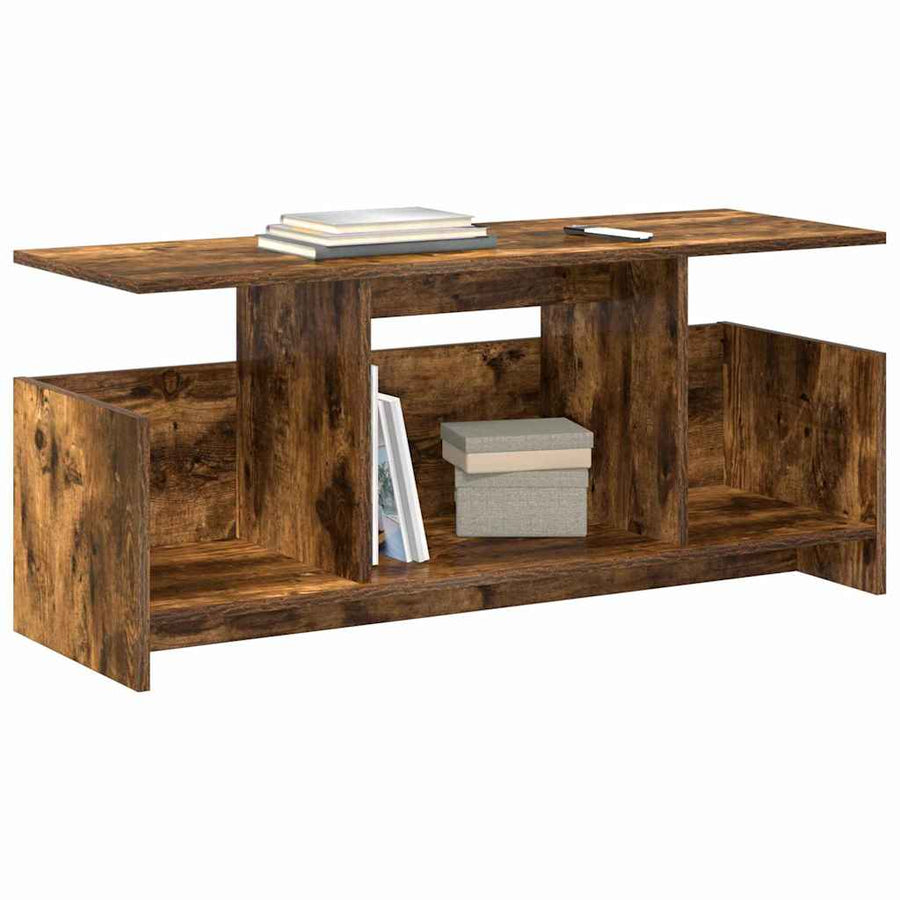 TV-standaard Gerookt eiken 102 x 35 x 45 cm Bewerkt hout