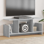 Tv-standaard 102x35x45 cm grijs bewerkt hout
