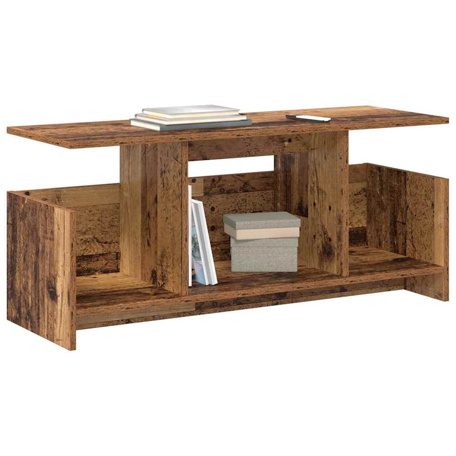 TV-standaard Oudhout 102 x 35 x 45 cm Bewerkt hout