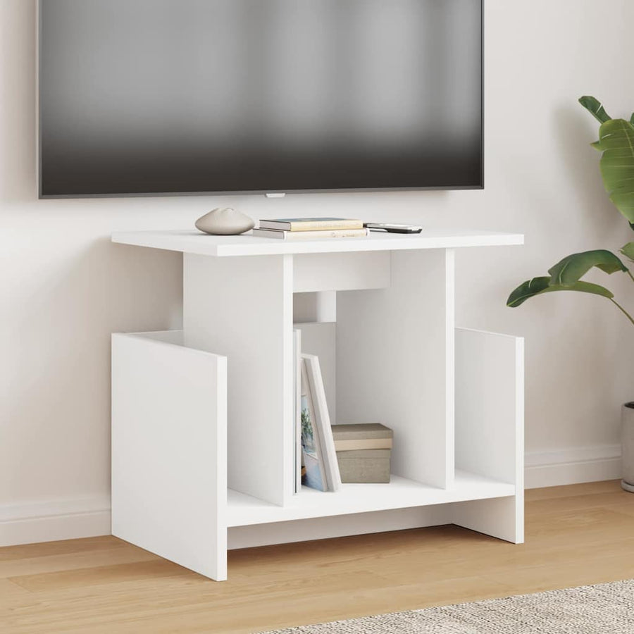 TV-standaard Wit 50 x 35 x 45 cm Bewerkt hout