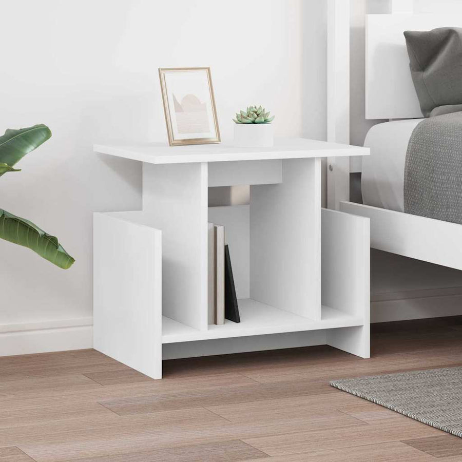 TV-standaard Wit 50 x 35 x 45 cm Bewerkt hout