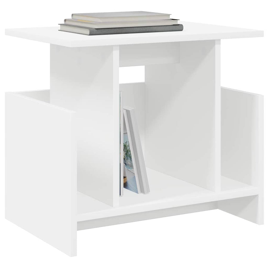 TV-standaard Wit 50 x 35 x 45 cm Bewerkt hout