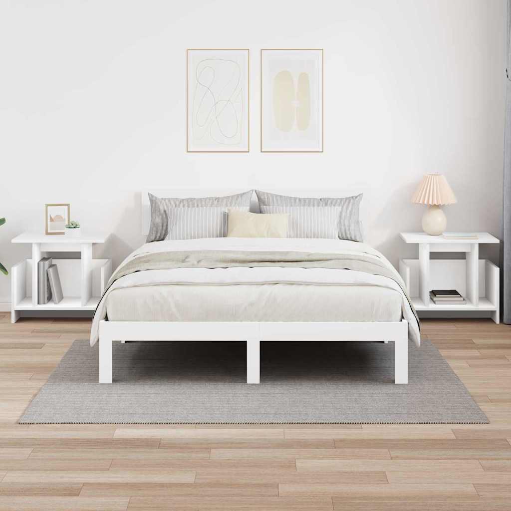 TV-standaard 2 pcs Wit 50 x 35 x 45 cm Bewerkt hout