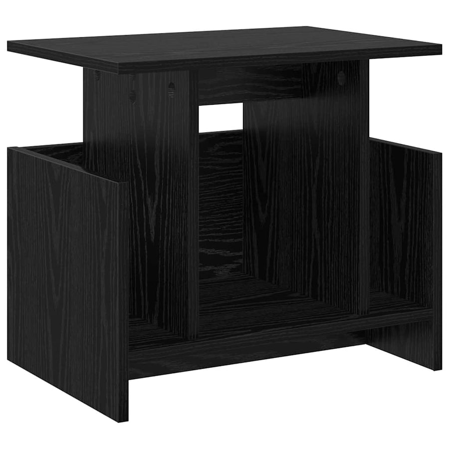 TV-standaard Zwart Eiken 50 x 35 x 45 cm Bewerkt hout