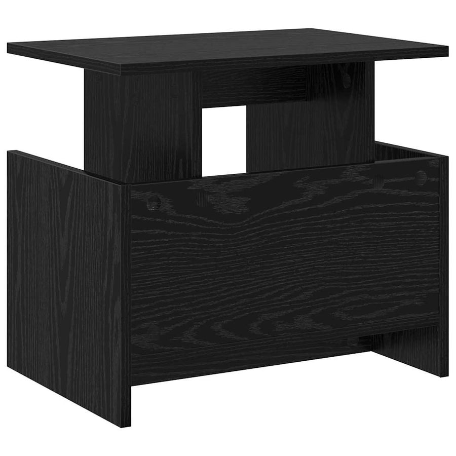 TV-standaard Zwart Eiken 50 x 35 x 45 cm Bewerkt hout