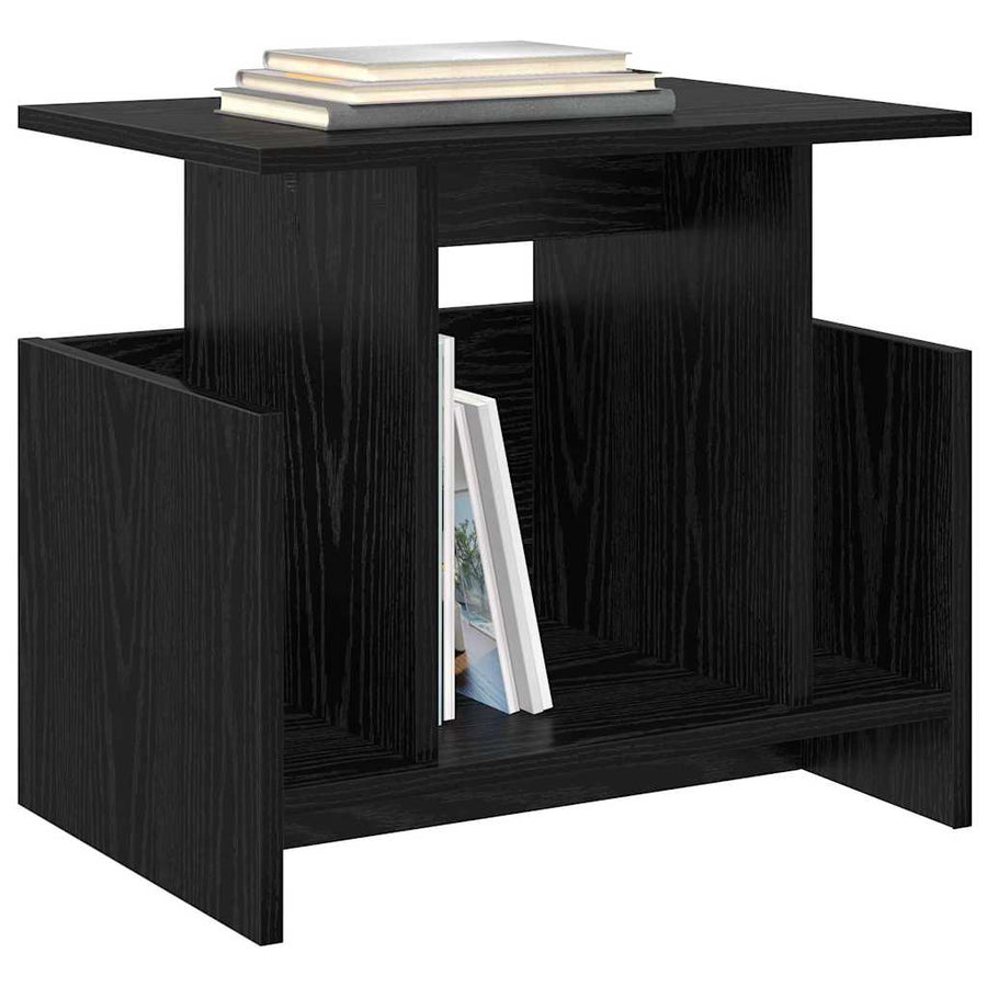 TV-standaard Zwart Eiken 50 x 35 x 45 cm Bewerkt hout