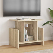 TV-standaard 2 stuks 50x35x45 cm bewerkt hout Sonoma eiken