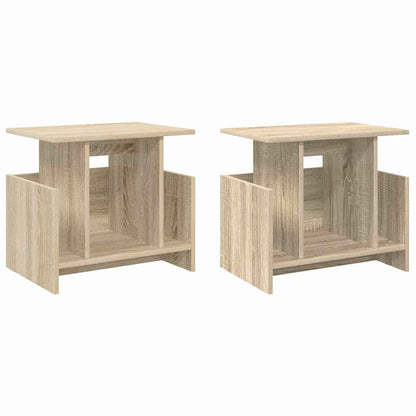 TV-standaard 2 pcs Sonoma Eiken 50 x 35 x 45 cm Bewerkt hout