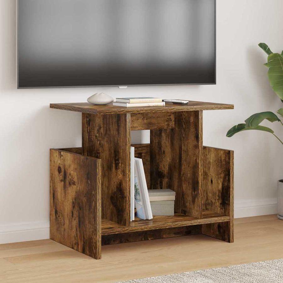 TV-standaard Gerookt eiken 50 x 35 x 45 cm Bewerkt hout
