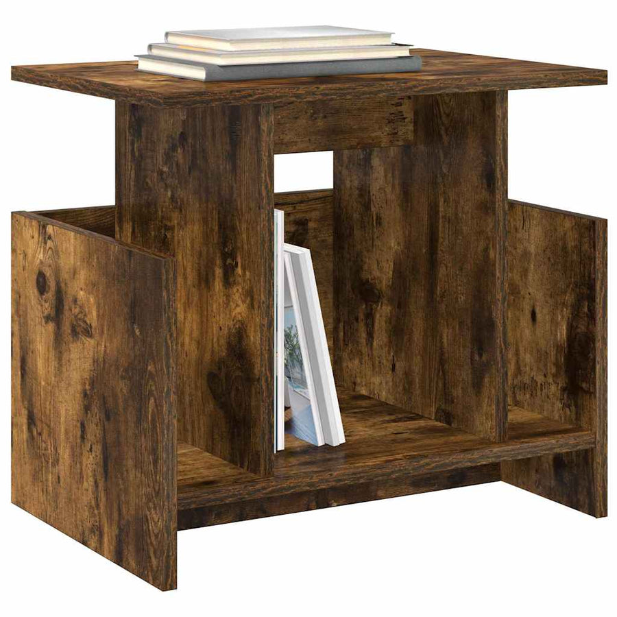 TV-standaard 2 pcs Gerookt eiken 50 x 35 x 45 cm Bewerkt hout