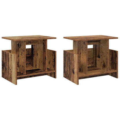TV-standaard 2 pcs Oudhout 50 x 35 x 45 cm Bewerkt hout
